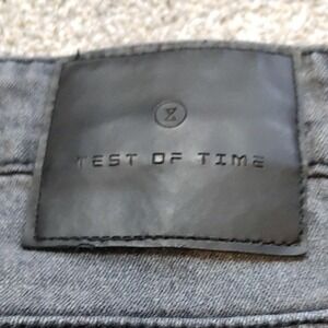 Mens Test of Time Slim Fit Black Cloud Washed Jeans Stretch Skater 32W/30L Punk